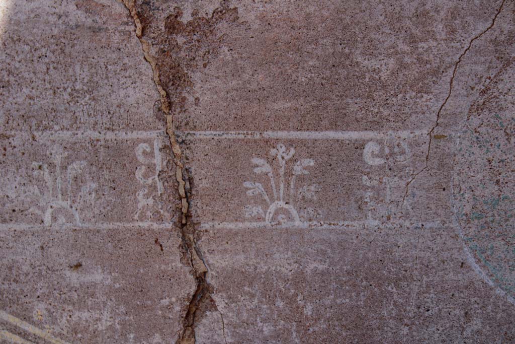 IX.5.14 Pompeii. May 2019. Room f, detail from zoccolo on east end of north wall.
Foto Christian Beck, ERC Grant 681269 DCOR.
