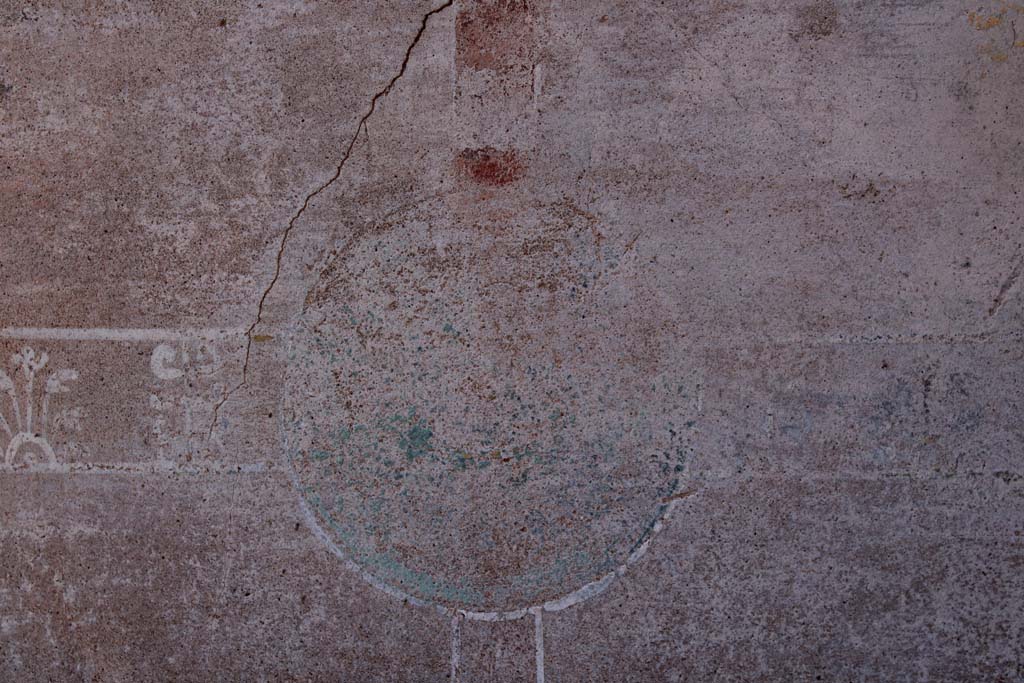 IX.5.14 Pompeii. May 2019. Room f, detail from centre of zoccolo.
Foto Christian Beck, ERC Grant 681269 DCOR.
