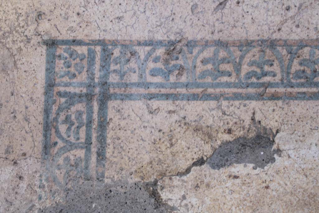 IX.5.16 Pompeii. May 2019. Room f’, west wall, detail of border edging the central panel.
Foto Christian Beck, ERC Grant 681269 DÉCOR.