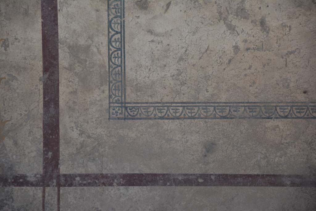 IX.5.16 Pompeii. March 2017. Room f’, detail of border edging below central wall painting.
Foto Christian Beck, ERC Grant 681269 DÉCOR.