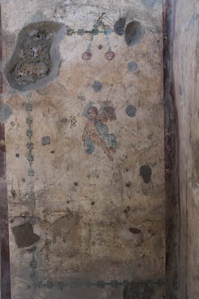 IX.5.16 Pompeii. May 2019. Room f’, panel at north end of west wall.
Foto Christian Beck, ERC Grant 681269 DÉCOR.