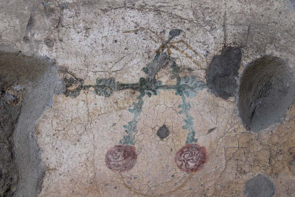 IX.5.16 Pompeii. May 2019. Room f’, detail from above flying cupid.
Foto Christian Beck, ERC Grant 681269 DÉCOR.