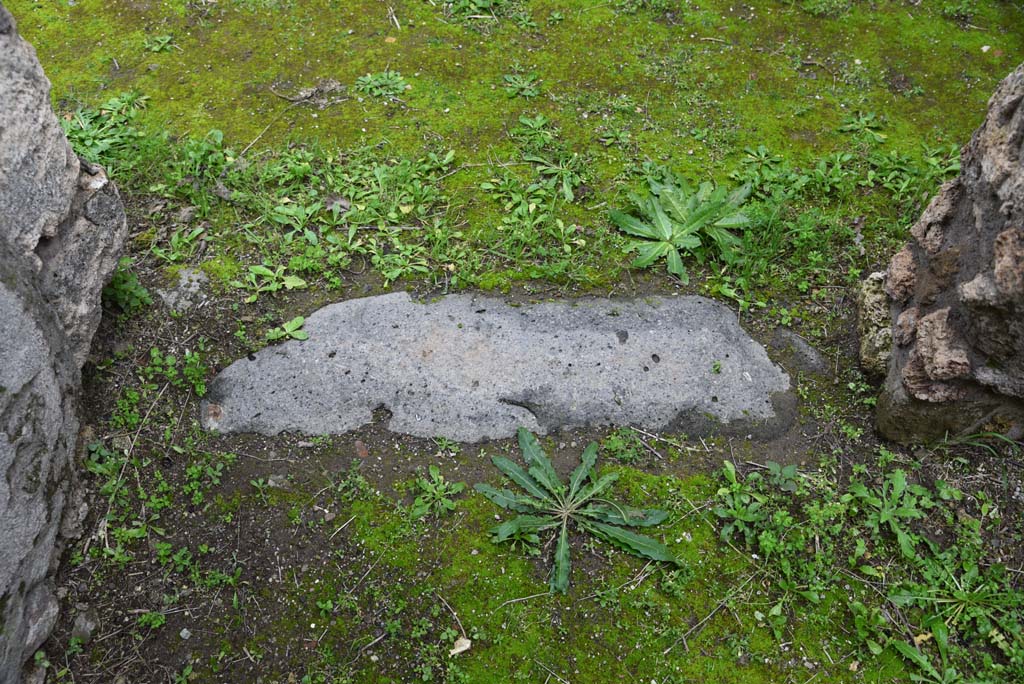 IX.5.18 Pompeii. March 2018.  Room “s”, looking south across doorway threshold into corridor “q”.
Foto Annette Haug, ERC Grant 681269 DÉCOR.

