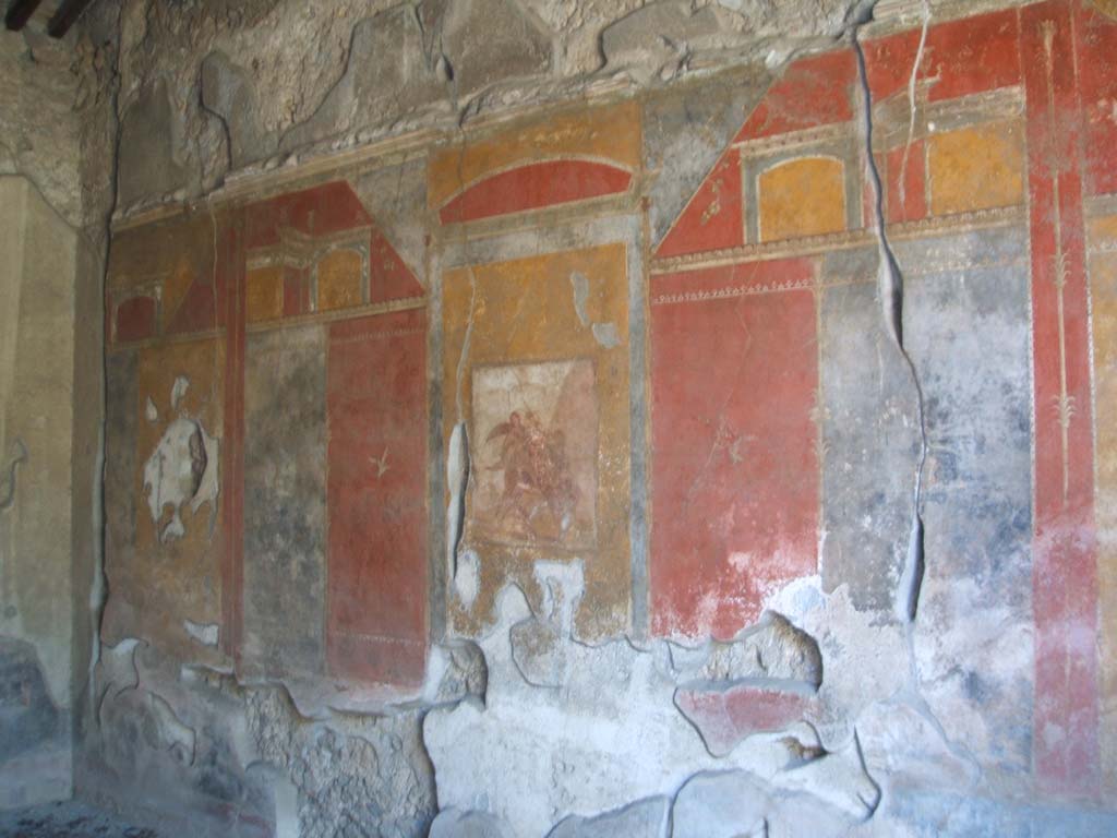 IX.7.20 Pompeii. May 2005. Room (i), west wall.