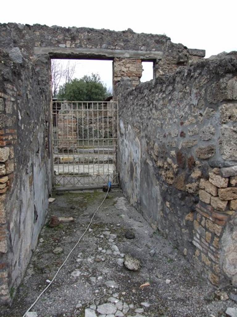 IX.8.3 Pompeii. March 2009. Entrance corridor, looking north from interior towards Via di Nola.
