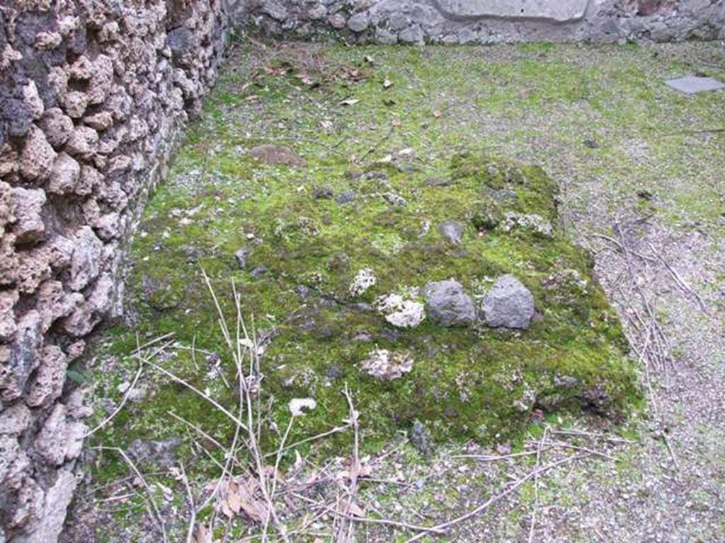 IX.8.6 Pompeii. March 2009.   Room 46,  Room of IX.8.3.   Masonry structure against east wall.

