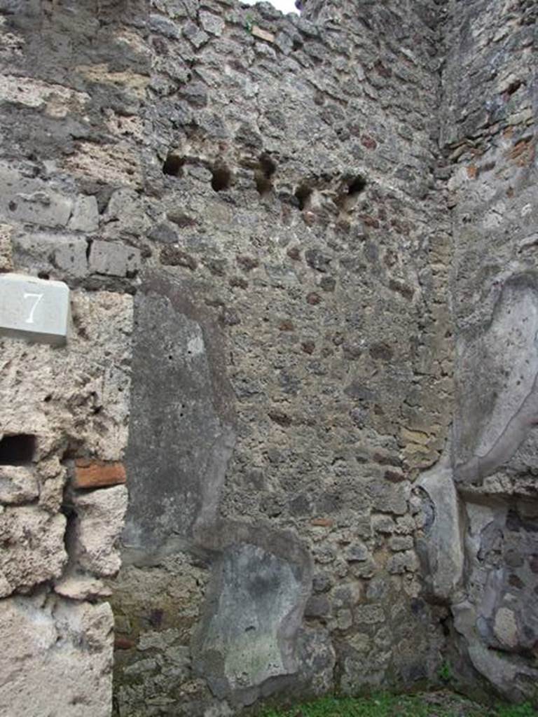 IX.8.7 Pompeii. March 2009.  East wall.