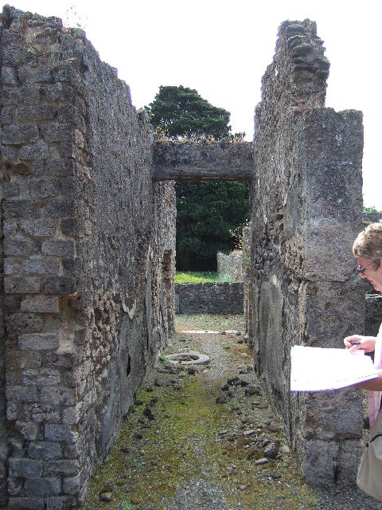 IX.9.6 Pompeii. May 2006. Corridor to rear portico and garden.