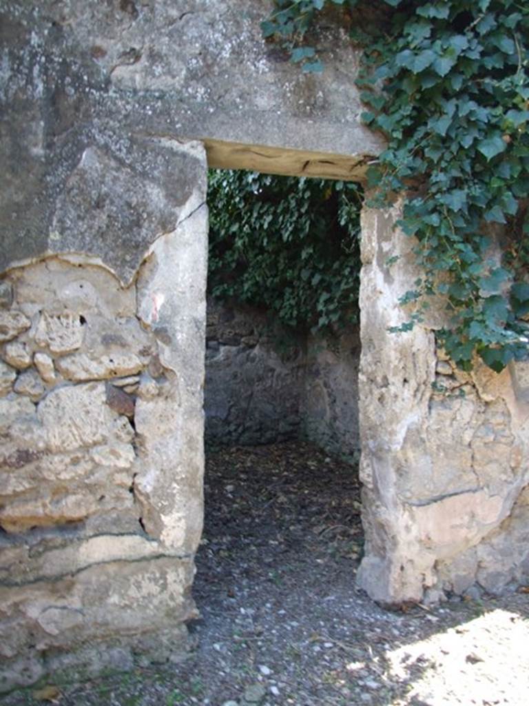 IX.9.11 Pompeii. March 2009. Doorway to Room 3. Cubiculum.
