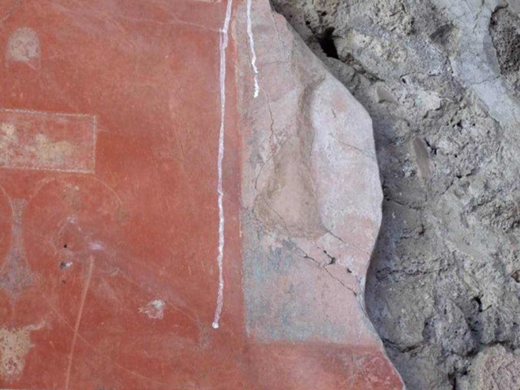 IX.9.c Pompeii. March 2009. North wall of triclinium. Painting of pavilion with figure. See Bragantini, de Vos, Badoni, 1986. Pitture e Pavimenti di Pompei, Parte 3. Rome: ICCD. (p. 539).