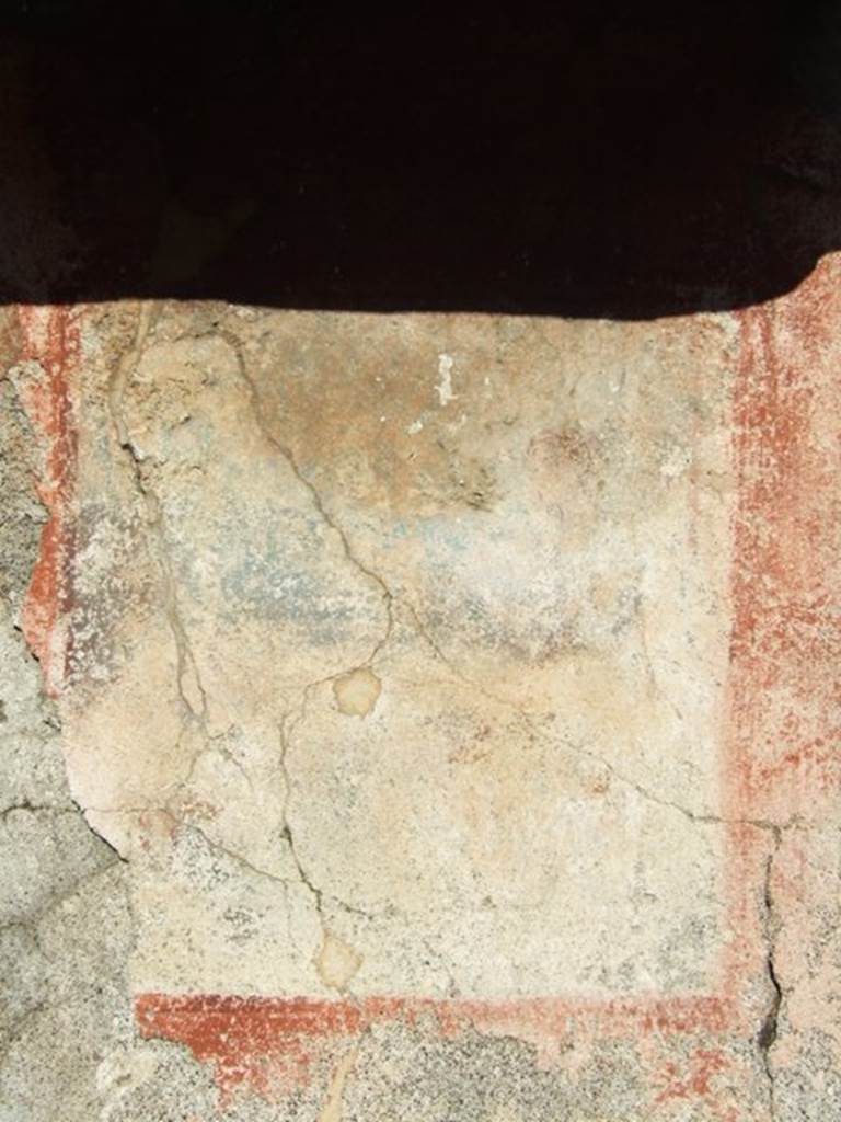 IX.9.d Pompeii. March 2009. Room f, tablinum. Remains of central wall painting on east wall, of Venus Pescatrice. See Schefold, K., 1962. Vergessenes Pompeji. Bern: Francke. (T:178,4)