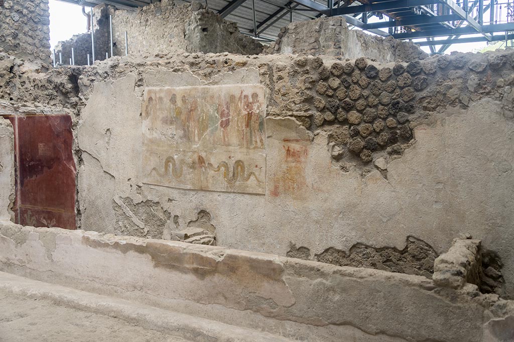 IX.12.6 Pompeii. July 2024.  Room “n1”, looking towards west wall of internal garden. Photo courtesy of Johannes Eber.