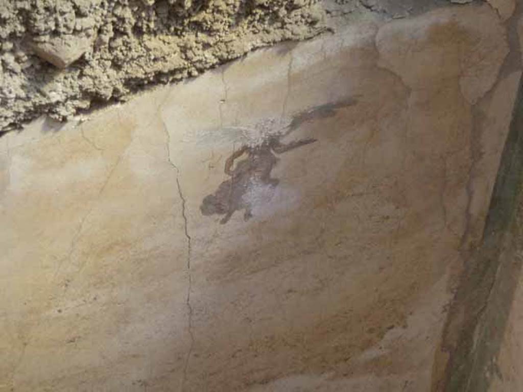 IX.12.B Pompeii. May 2010. Room 10, east wall. Floating painted figure on south side.