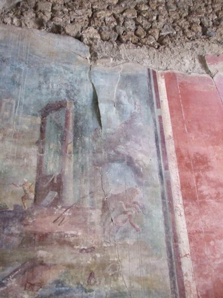 IX.13.1-3 Pompeii. March 2009. Room 13, detail from the wall painting of Punishment of Dirce.