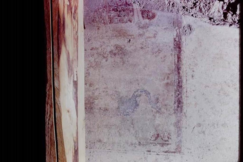 IX.13.1-3 Pompeii, 1973. Room 22, remains of central painting on east wall.
Photo by Stanley A. Jashemski.
Source: The Wilhelmina and Stanley A. Jashemski archive in the University of Maryland Library, Special Collections (See collection page) and made available under the Creative Commons Attribution-Non Commercial License v.4. See Licence and use details.
J73f0511