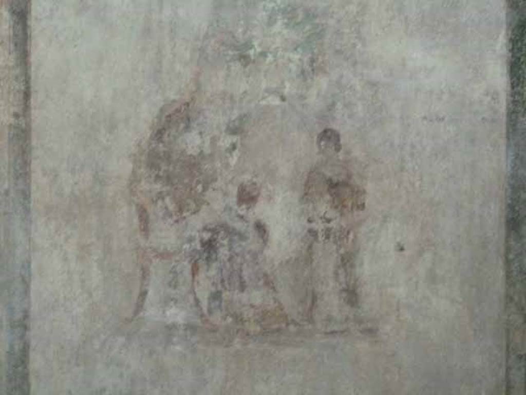 IX.13.1-3 Pompeii. May 2010. Room 12, north wall. Wall painting in centre panel.