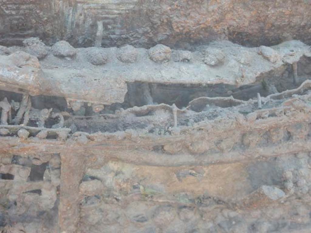 IX.14.4 Pompeii. May 2017. Detail from arca or money chest. Photo courtesy of Buzz Ferebee.