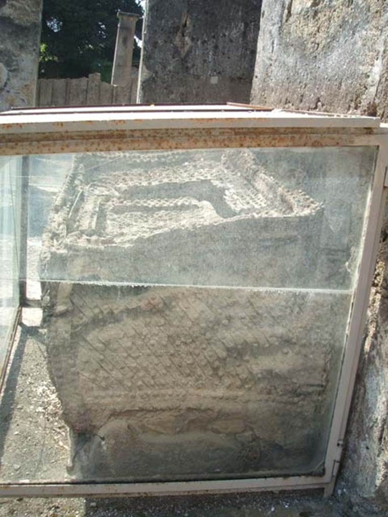 IX.14.4 Pompeii. May 2005. Right side of arca or money chest.