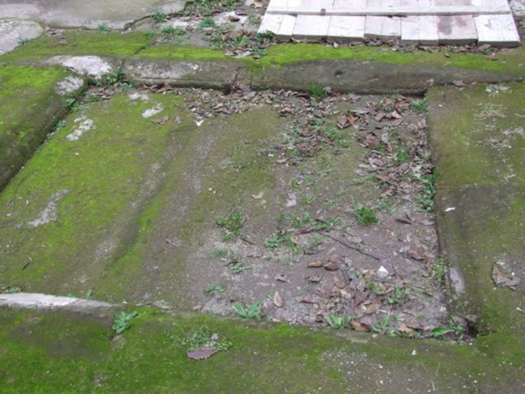 IX.14.4 Pompeii. December 2007. Impluvium of secondary atrium 27 at IX.14.2. 