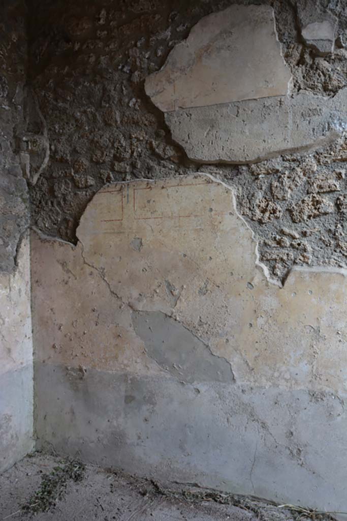 IX.14.4 Pompeii. September 2019. Room 21, detail from north wall at west end.
Foto Annette Haug, ERC Grant 681269 DÉCOR.
