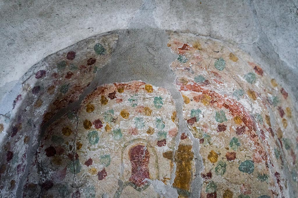 IX.14.4 Pompeii. July 2024. Room 18, painted vault of niche. Photo courtesy of Johannes Eber.