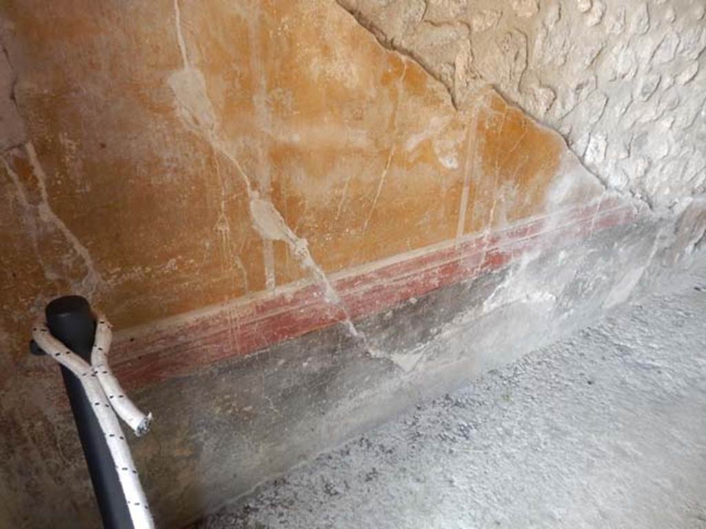 IX.14.4 Pompeii. May 2017. Room 15, cubiculum, lower (zoccolo) south wall.  Photo courtesy of Buzz Ferebee.
