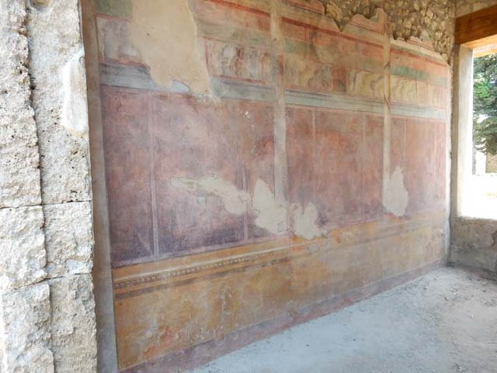 IX.14.4 Pompeii. May 2017. Room 19, east wall of tablinum. Looking south. Photo courtesy of Buzz Ferebee.