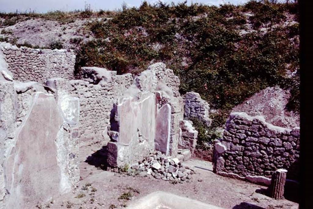IX.14.c Pompeii, 1978. Atrium 2, Looking towards south-east corner, across atrium 2 to doorway of room 7 on the south side. Photo by Stanley A. Jashemski.
Source: The Wilhelmina and Stanley A. Jashemski archive in the University of Maryland Library, Special Collections (See collection page) and made available under the Creative Commons Attribution-Non Commercial License v.4. See Licence and use details. J78f0223