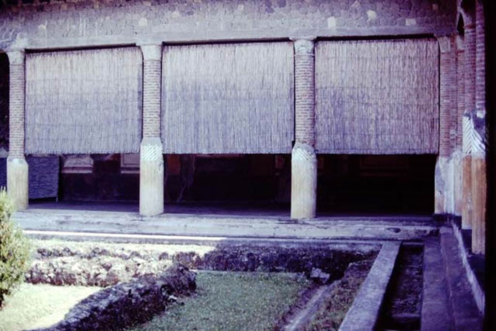 Villa San Marco, Stabiae, 1976. Area 66, garden peristyle area. Looking towards the east wall and south-east corner of the portico. Photo by Stanley A. Jashemski.
Source: The Wilhelmina and Stanley A. Jashemski archive in the University of Maryland Library, Special Collections (See collection page) and made available under the Creative Commons Attribution-Non Commercial License v.4. See Licence and use details. J76f0496