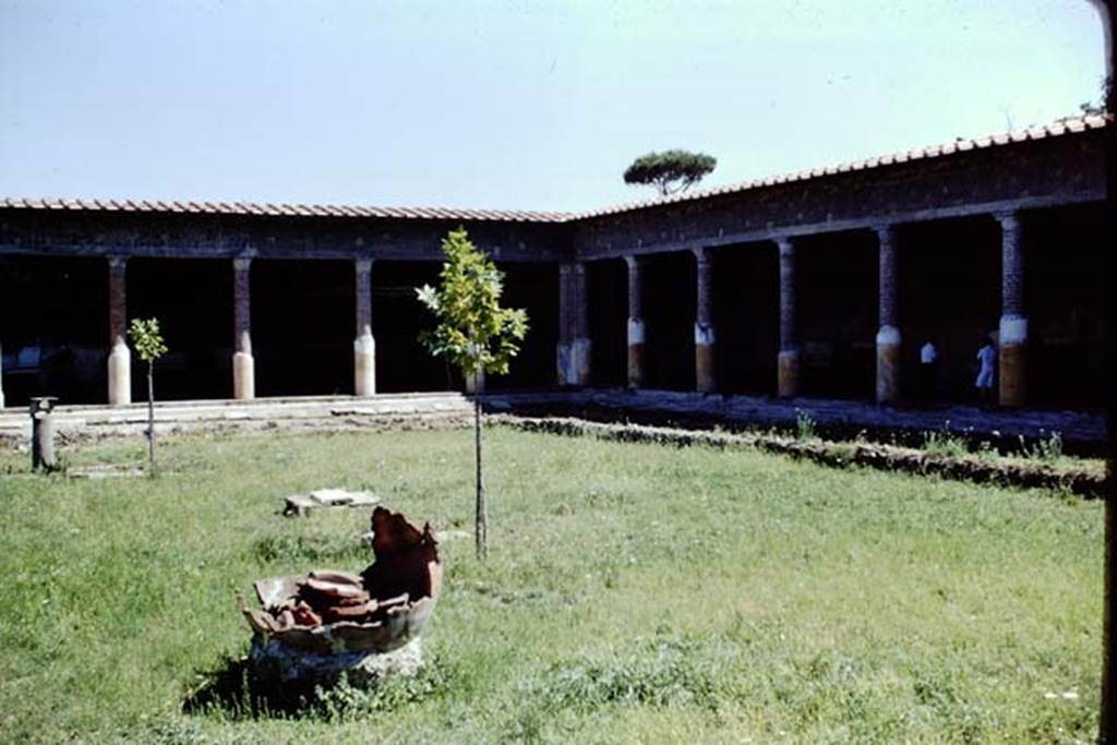 Villa San Marco, Stabiae, 1968. Area 66, garden peristyle area. Looking towards south-east corner of portico. Photo by Stanley A. Jashemski.
Source: The Wilhelmina and Stanley A. Jashemski archive in the University of Maryland Library, Special Collections (See collection page) and made available under the Creative Commons Attribution-Non Commercial License v.4. See Licence and use details.
J68f1908