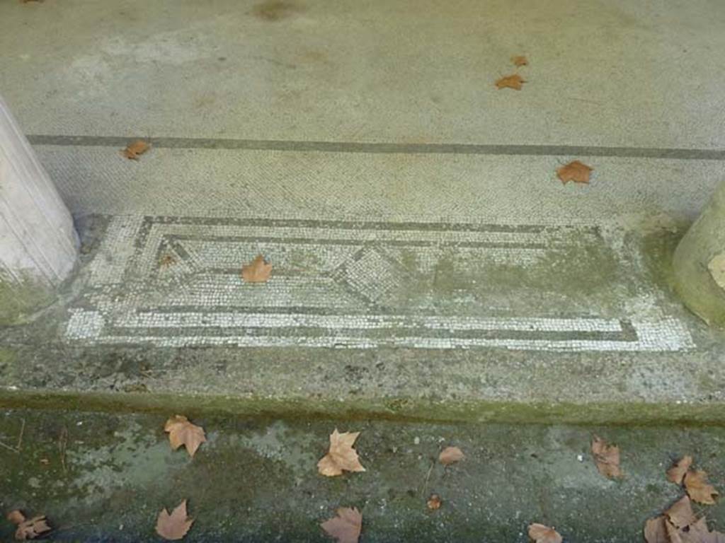 Villa San Marco, Stabiae, September 2015. Mosaic threshold between columns of west portico 3, number 7 of 11.