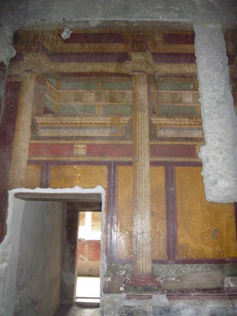 Villa of Mysteries, Pompeii. May 2012. Room 6, looking east towards doorway to passage 7 in north-east corner.  Photo courtesy of Buzz Ferebee.
