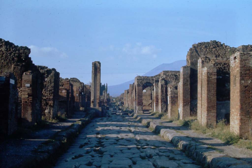 Via Stabiana, Pompeii, 4th December 1971. Looking north between VII.1 and IX.2.
Photo courtesy of Rick Bauer, from Dr George Fay’s slides collection.