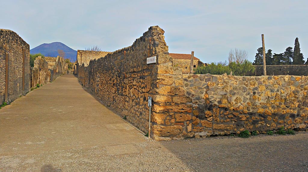 Vicolo della Nave Europa between I.16 and I.15. 2017/2018/2019.
Looking north from junction with Via della Palestra. Photo courtesy of Giuseppe Ciaramella.