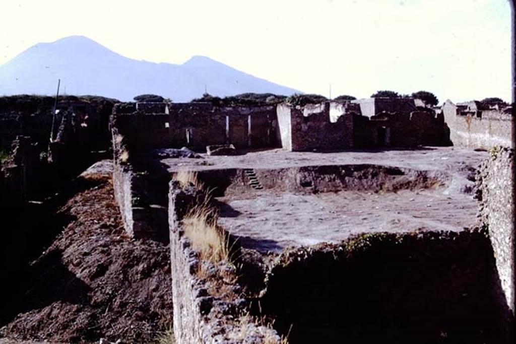 Vicolo della Nave Europa, on left, Pompeii. 1972. Looking north from south side of 1.1.53. Photo by Stanley A. Jashemski.
Source: The Wilhelmina and Stanley A. Jashemski archive in the University of Maryland Library, Special Collections (See collection page) and made available under the Creative Commons Attribution-Non Commercial License v.4. See Licence and use details. J72f0573