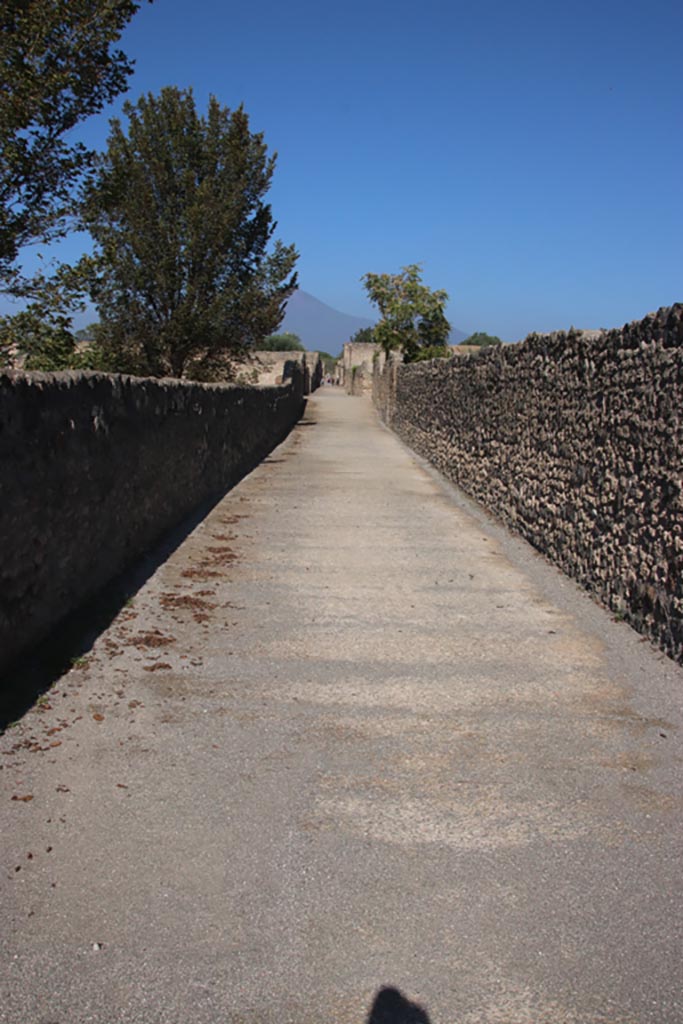 Vicolo della Nave Europa, Pompeii. October 2022.
Looking north between I.22 and I.21. Photo courtesy of Klaus Heese.