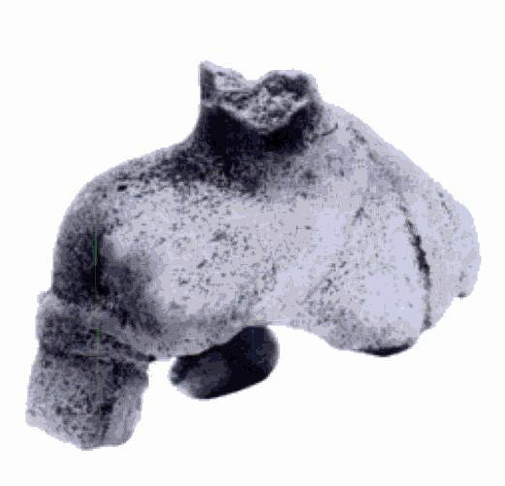 Località Case Bottaro, Tempio di Nettuno. Bust of a woman.
According to Kockel, approximately 370 fragments of ceramic items were found. 
The material stretched from the 6th century up to the Augustan period. 
Bucchero fragments and an antefix come from the 6th century. 
From the second half of the 4th century italic ceramics are plentifully represented, later also Campana-ware, which seems to have some local special shapes. 
Female statuettes, which repeat a Hellenistic type predominate. 

D'Ambrosio interprets the find, because of the fragmentation of the individual pieces, provisionally as a storage space for votive material, possibly of a temple in the city. 
A sanctuary of Poseidon-Neptune has hypothetically been located somewhere in the vicinity of the site. 
Perhaps also the plates of the late Hellenistic terracotta frieze, found at the Casa delle Nozze di Alessandro, could belong to this sanctuary.

See Kockel, V., 1985. Funde und Forschungen in den Vesuvstädten I, Archäologischer Anzeiger, 1985, p. 568.
