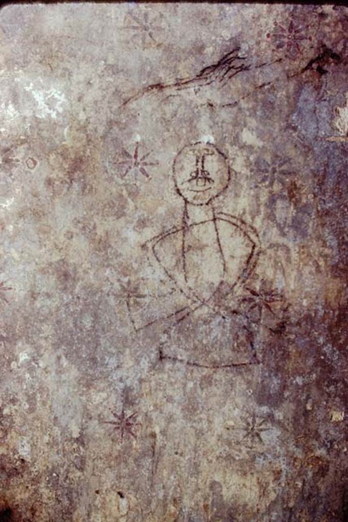 Santa Maria Capua Vetere, Mithraeum. 1974. Stars from the arch of the Mithraeum.
Photo by Stanley A. Jashemski.   
Source: The Wilhelmina and Stanley A. Jashemski archive in the University of Maryland Library, Special Collections (See collection page) and made available under the Creative Commons Attribution-Non-Commercial License v.4. See Licence and use details.
J74f0586
