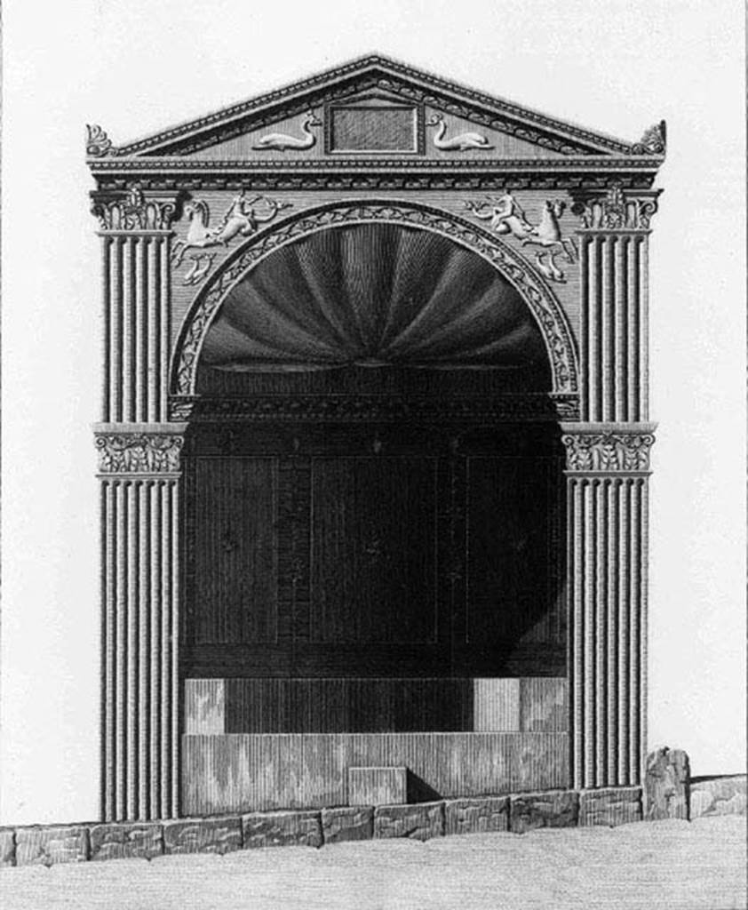 HGE09 Pompeii. 1824 drawing of tomb.
See Mazois, F., 1824. Les Ruines de Pompei: Premiere Partie. Paris: Didot Freres. (pl. 34).