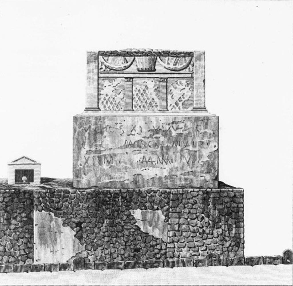 HGE40 Pompeii. 1824 drawing by Mazois. HGE 40 is to the left and HGE 38 is to the right. See Mazois, F., 1824. Les Ruines de Pompei: Premiere Partie. Paris: Didot Freres. (pl. 16,1).