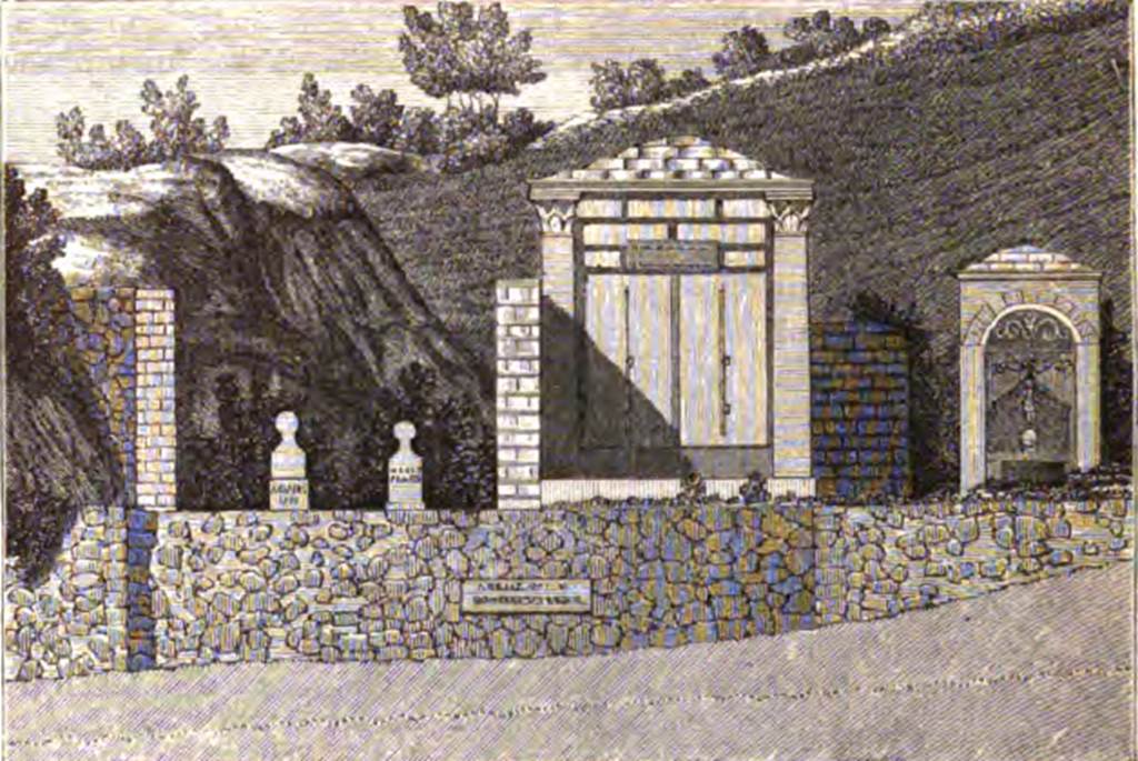 HGE42 Pompeii. 1884 drawing from Overbeck-Mau showing HGE42 on left with HGE41 on right.
See Overbeck J., 1884. Pompeji in seinen Gebäuden, Alterthümen und Kunstwerken. Leipzig: Engelmann. (p. 408).