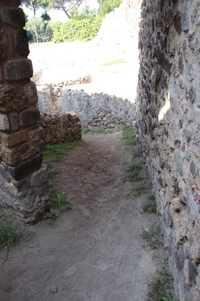 HGW25 Pompeii. Part of Villa of Diomedes. October 2023.
Looking north through doorway. Photo courtesy of Klaus Heese.
(Fontaine – into room 7,3)
