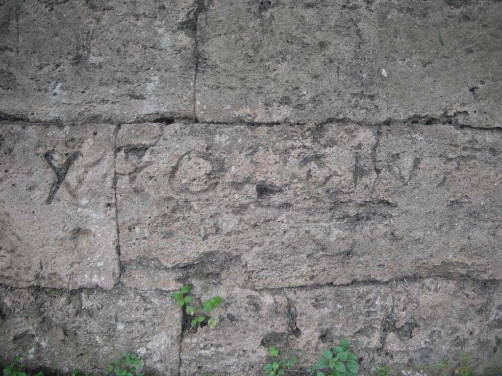 Tombs PSPN Pompeii. May 2011. Inscription to Caius Considius.
Photo courtesy of Ivo van der Graaff.