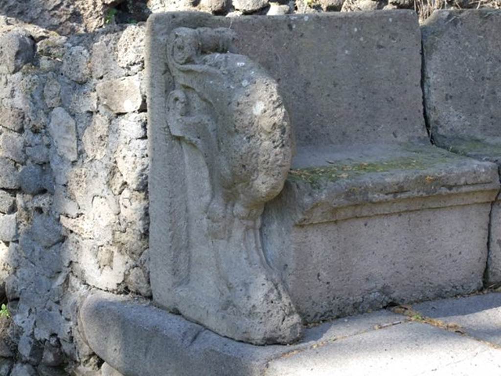 SGD Pompeii. March 2009. Schola north end and wall of enclosure SGH.