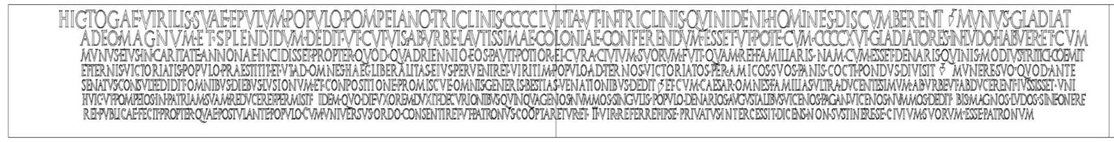 SG6 Pompeii. Transcript of the inscription showing the 7 rows. Photograph © Parco Archeologico di Pompei.
See Journal of Roman Archaeology: vol. 31 (2018), pp. 310-322, fig. 4.