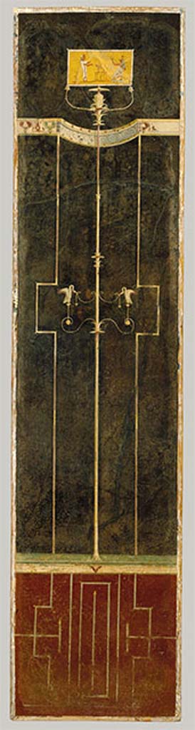 Villa of Agrippa Postumus Boscotrecase. Black room. North wall at west end, panel with Egyptian scene.
© Metropolitan Museum New York. Rogers Fund, 1920. Inventory number 20.192.2.