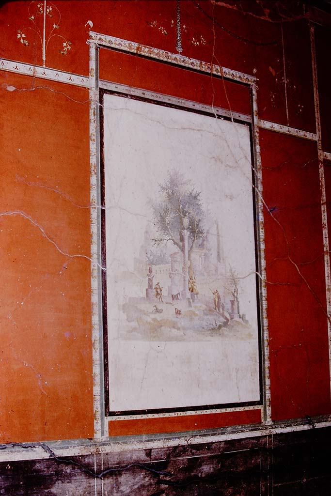 Villa Agrippa Postumus. Boscotrecase. 1975. Room 16, centre of north wall. Photo by Stanley A. Jashemski.
Source: The Wilhelmina and Stanley A. Jashemski archive in the University of Maryland Library, Special Collections (See collection page) and made available under the Creative Commons Attribution-Non Commercial License v.4. See Licence and use details.
J75f0561