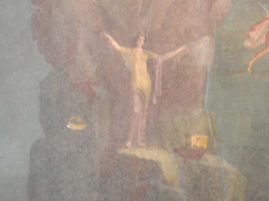 Villa of Agrippa Postumus, Boscotrecase. January 2018. Room 19, detail of Andromeda.
Photograph taken at Metropolitan Museum New York. Photo courtesy of Buzz Ferebee.