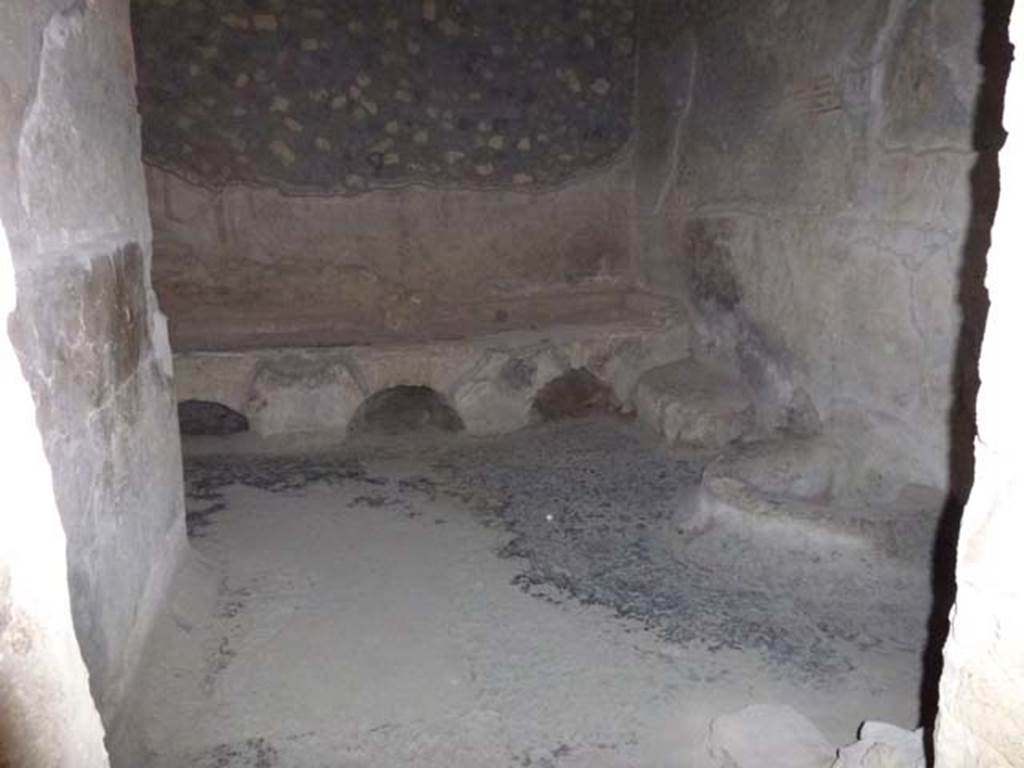 Oplontis, September 2011. Room 7, kitchen. Looking north from doorway from room 9. Photo courtesy of Michael Binns.