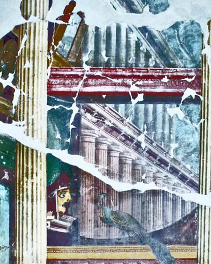 Oplontis, Villa of Poppea, October 2001. 
Room 15, painted north end of east wall. Photo courtesy of Peter Woods.


